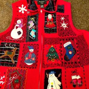 Christmas vest, lightly worn, women’s size medium